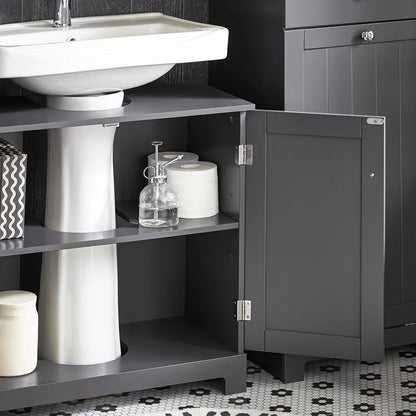 Meuble salle de bain sous évier noir et blanc - 60x60x30cm - vente privée 14:200004890;200007763:201336101