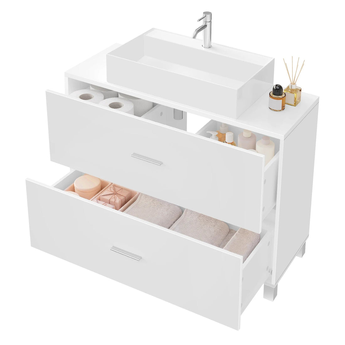 Meuble salle de bain sous lavabo 80x30x60cm - vente privée 14:29;200007763:201336101