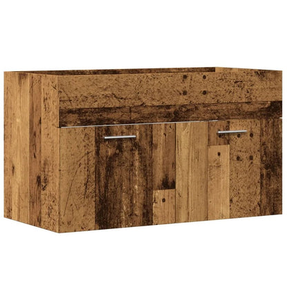 Meuble salle de bain sous lavabo en bois ancien - vente privée 14:1090 x 38.5 x 46 cm;200007763:201336343