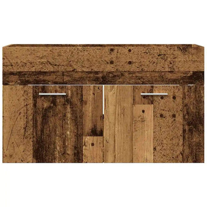 Meuble salle de bain sous lavabo en bois ancien - vente privée 14:35085290 x 38.5 x 46 cm;200007763:201336343