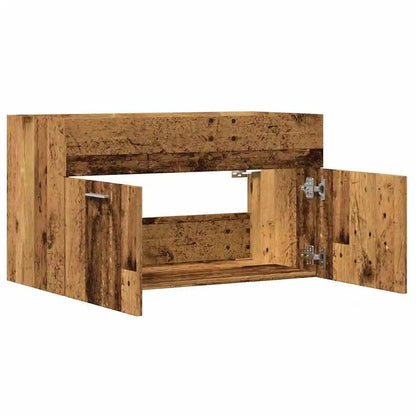 Meuble salle de bain sous lavabo en bois ancien - vente privée 14:35085290 x 38.5 x 46 cm;200007763:201336343