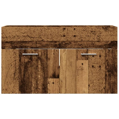 Meuble salle de bain sous lavabo en bois ancien - vente privée 14:35085290 x 38.5 x 46 cm;200007763:201336343