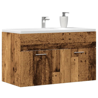 Meuble salle de bain sous lavabo en bois ancien - vente privée 14:35085290 x 38.5 x 46 cm;200007763:201336343