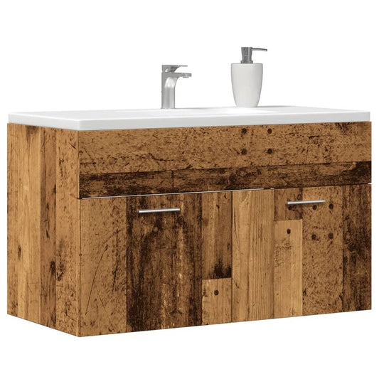 Meuble salle de bain sous lavabo en bois ancien - vente privée 14:35085290 x 38.5 x 46 cm;200007763:201336343