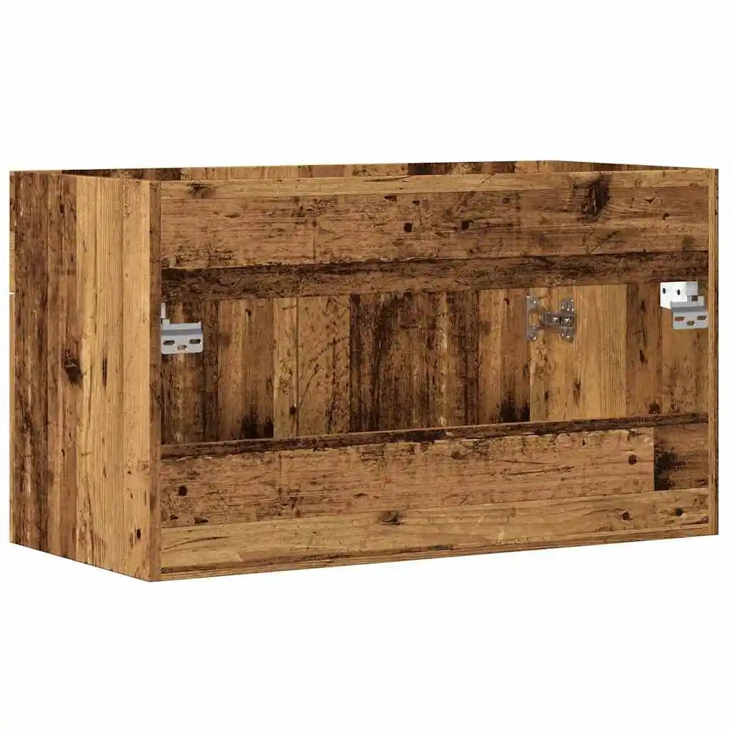 Meuble salle de bain sous lavabo en bois ancien - vente privée 14:35085290 x 38.5 x 46 cm;200007763:201336343