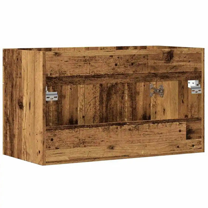 Meuble salle de bain sous lavabo en bois ancien - vente privée 14:35085290 x 38.5 x 46 cm;200007763:201336343