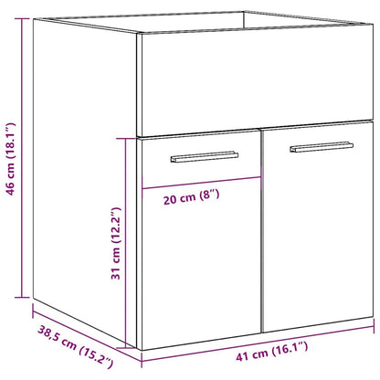 Meuble salle de bain structure robuste 41x38.5x46 cm - vente privée 14:17341 x 38.5 x 46 cm;200007763:201336343