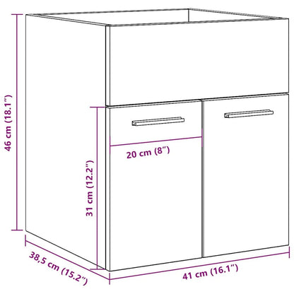 Meuble salle de bain structure robuste 41x38.5x46 cm - vente privée 14:17341 x 38.5 x 46 cm;200007763:201336343