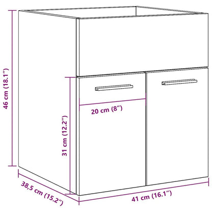 Meuble salle de bain structure robuste 41x38.5x46 cm - vente privée 14:17341 x 38.5 x 46 cm;200007763:201336343