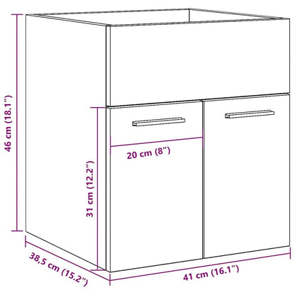 Meuble salle de bain structure robuste 41x38.5x46 cm - vente privée 14:17341 x 38.5 x 46 cm;200007763:201336343