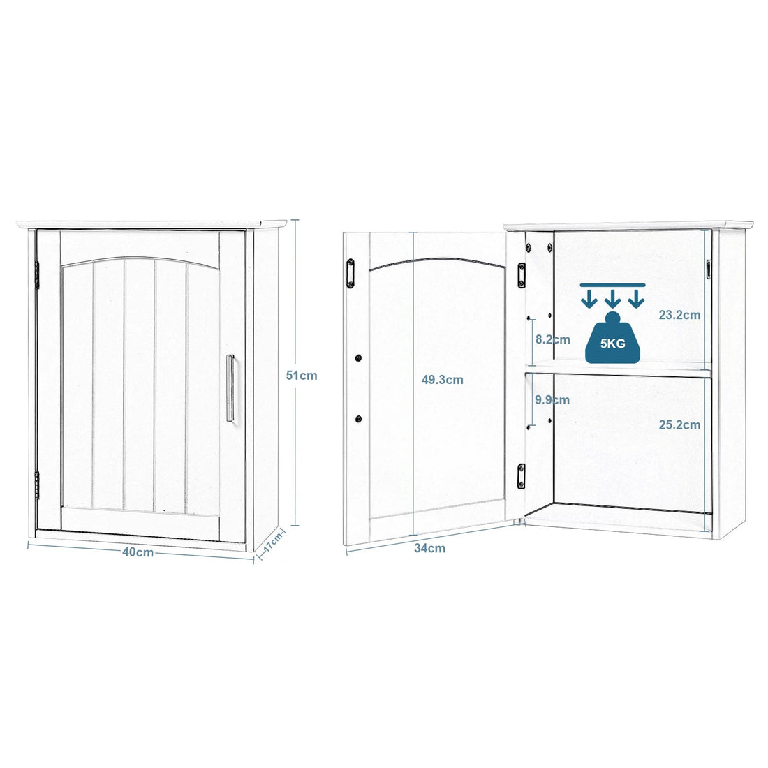 Meuble salle de bain suspendu blanc 40x52x18cm - vente privée 14:29;200007763:201336101