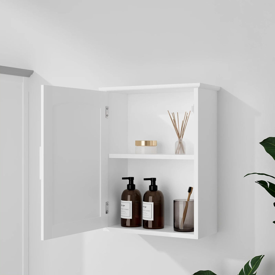 Meuble salle de bain suspendu blanc 40x52x18cm - vente privée 14:29;200007763:201336101