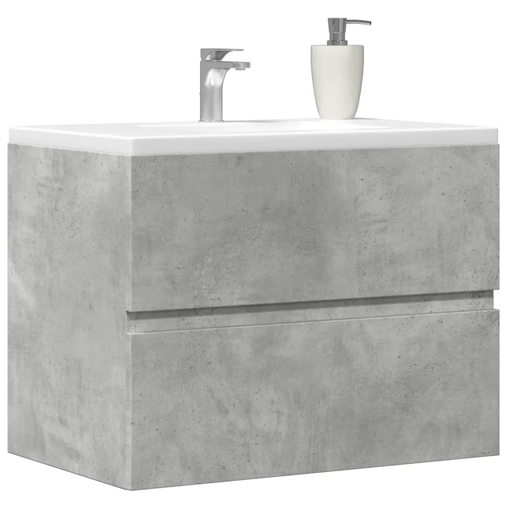 Meuble salle de bain suspendu gris - vente privée 14:35085260 x 38.5 x 45 cm;200007763:201336343