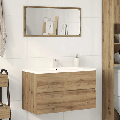 Meuble salle de bain suspendu gris - vente privée 14:35085260 x 38.5 x 45 cm;200007763:201336343