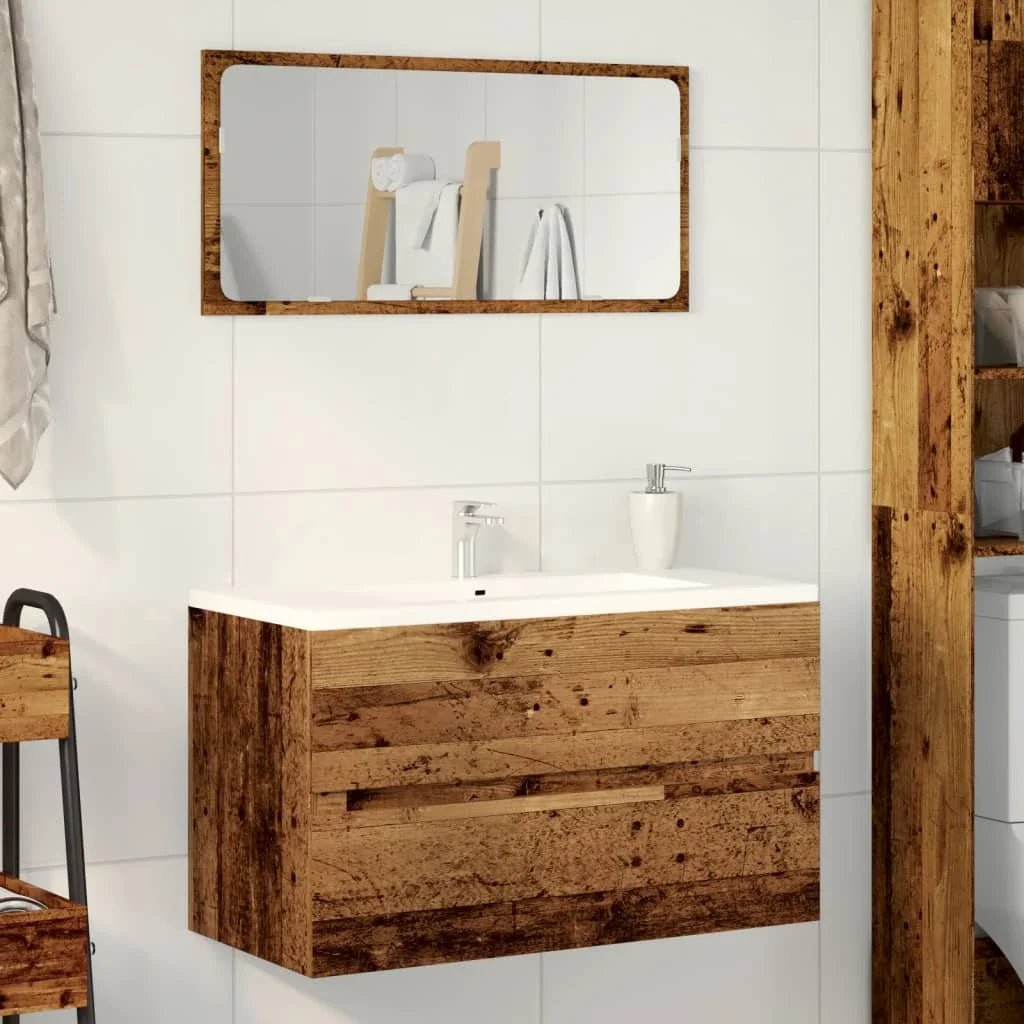 Meuble salle de bain suspendu gris - vente privée 14:35085260 x 38.5 x 45 cm;200007763:201336343