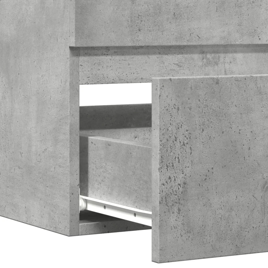 Meuble salle de bain suspendu gris - vente privée 14:35085260 x 38.5 x 45 cm;200007763:201336343
