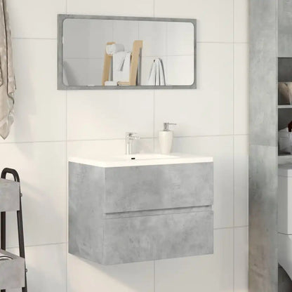 Meuble salle de bain suspendu gris - vente privée 14:35085260 x 38.5 x 45 cm;200007763:201336343