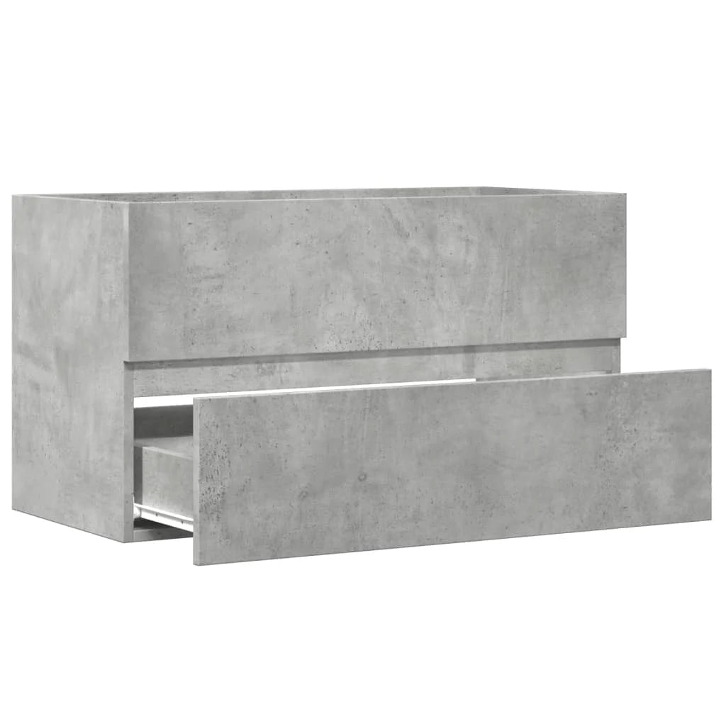Meuble salle de bain suspendu gris - vente privée 14:35085260 x 38.5 x 45 cm;200007763:201336343