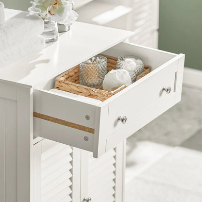 Meuble salle de bain tiroir blanc avec 2 portes - vente privée 14:29;200007763:201336101