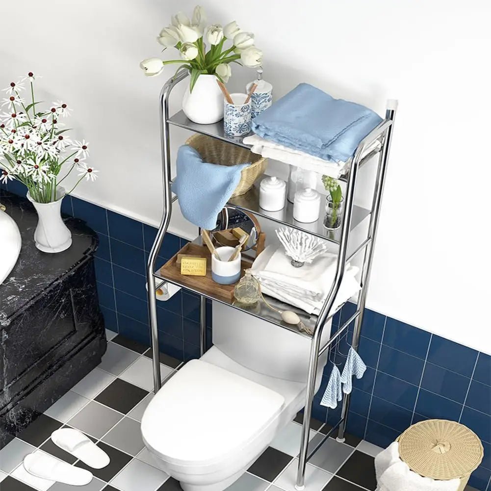 Meuble WC à 3 niveaux en métal - vente privée 14:193black;200007763:203372089