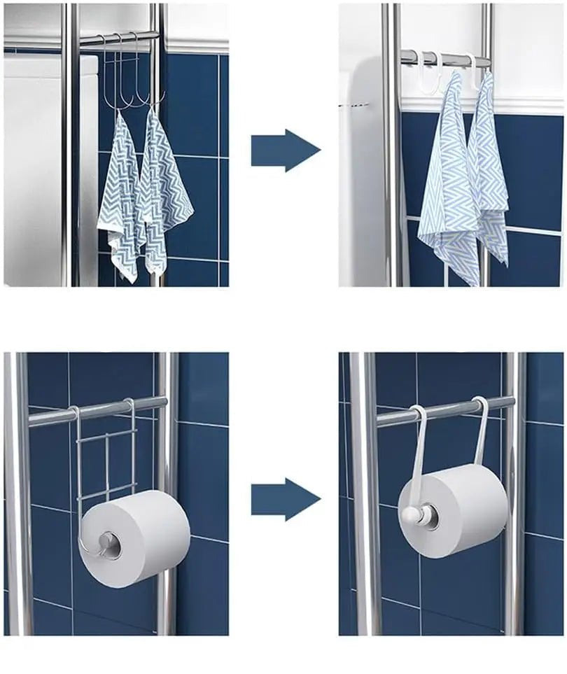 Meuble WC à 3 niveaux en métal - vente privée 14:193black;200007763:203372089