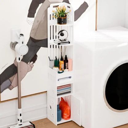 Meuble WC de rangement d'angle - vente privée 14:10White