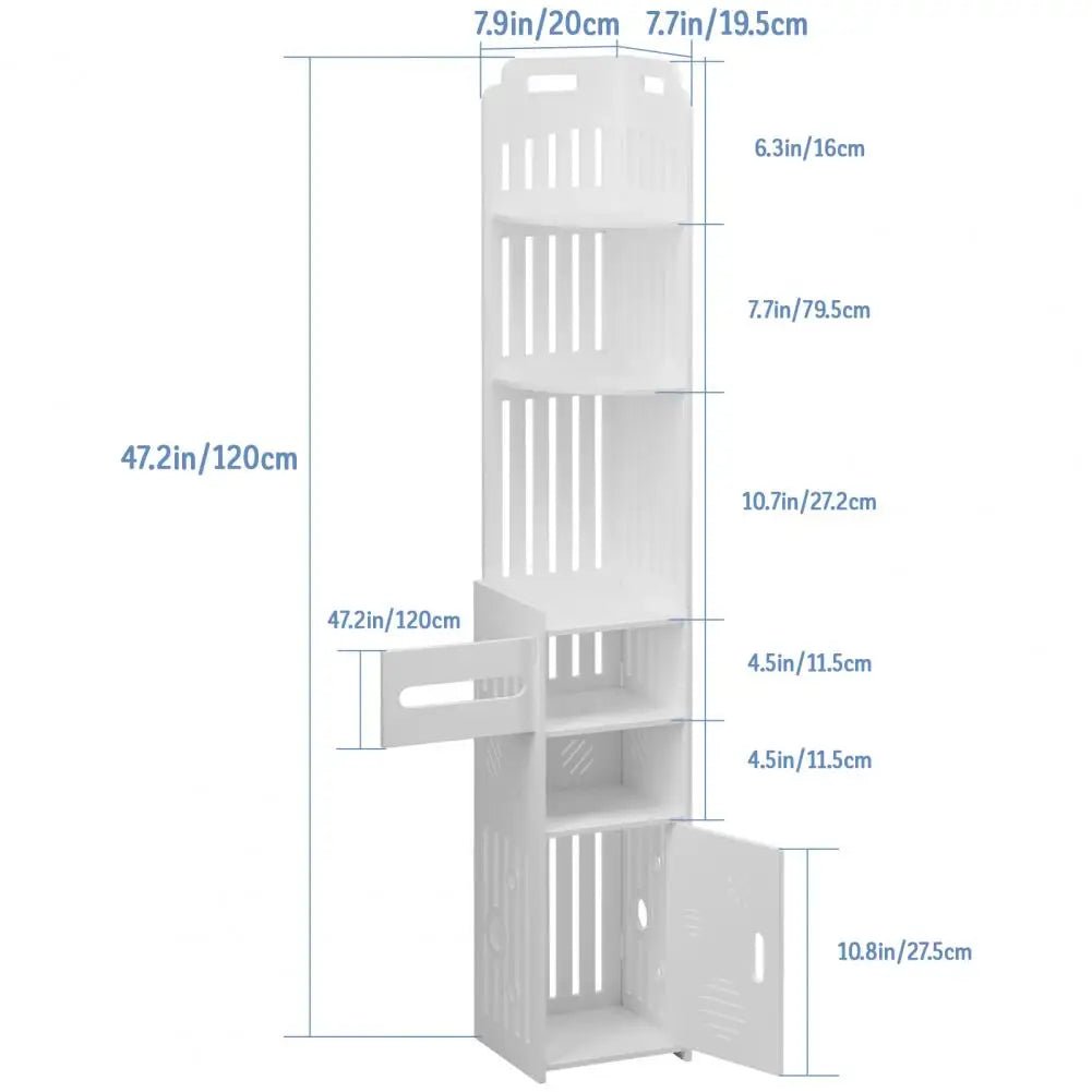 Meuble WC de rangement d'angle - vente privée 14:10White