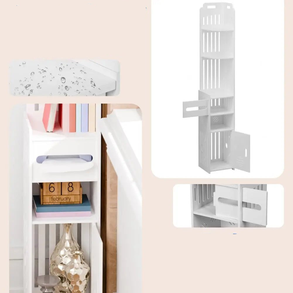 Meuble WC de rangement d'angle - vente privée 14:10White