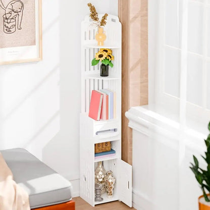 Meuble WC de rangement d'angle - vente privée 14:10White