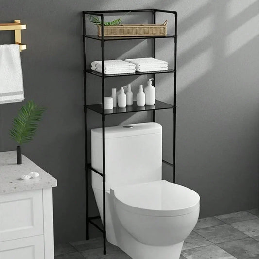 Meuble WC de type étagère multifonctionnelle pour toilette - vente privée 14:10Toilet Rack Black