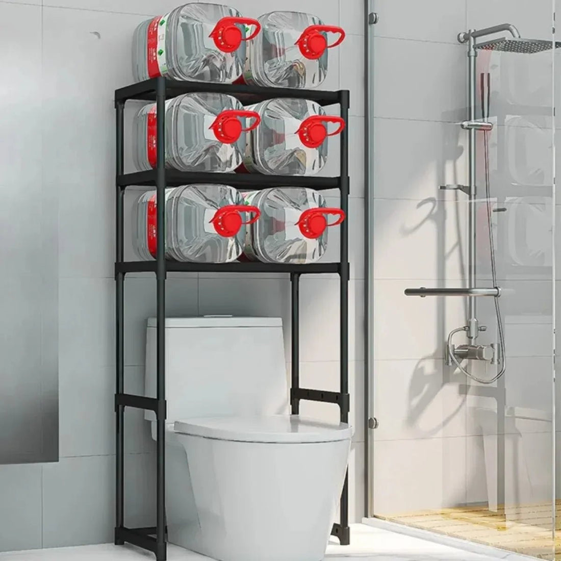 Meuble WC de type organisateur à niveaux - vente privée 14:202010806Washing Rack White