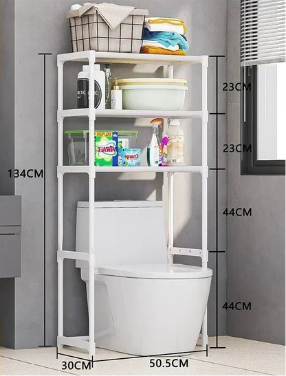 Meuble WC de type organisateur à niveaux - vente privée 14:29Toilet Rack White