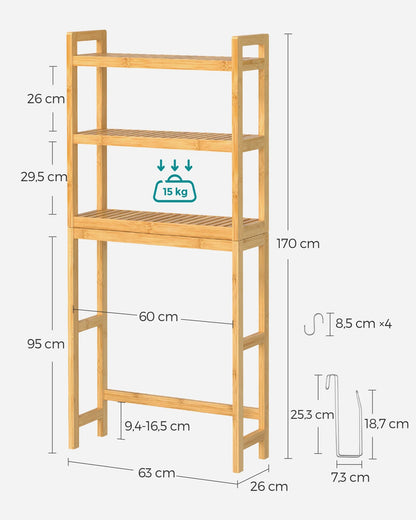 Meuble WC en bois compatible avec la plupart des toilettes - vente privée 14:200006154Beige Naturel;200007763:201336101