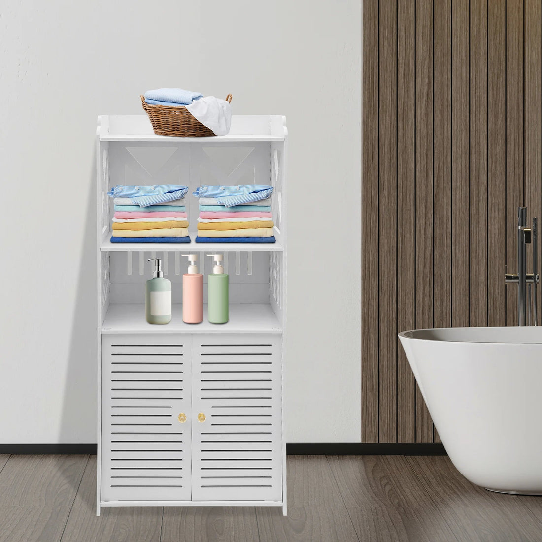 Meuble WC latéral en PVC - vente privée 14:29White;200007763:201336101