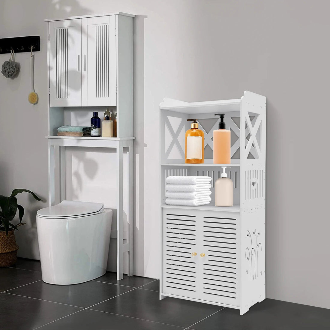Meuble WC latéral en PVC - vente privée 14:29White;200007763:201336101