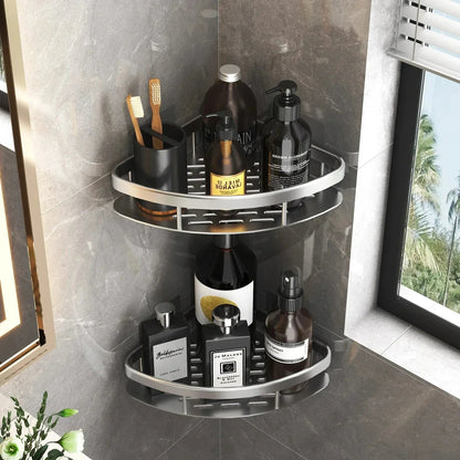 Mini étagère salle de bain à alliage d'aluminium - vente privée 14:365458StyleB-Black gold-1