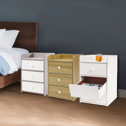 Mini Table de nuit avec poignée et 3 tiroirs - vente privée 14:29Light Grey;200007763:201336101