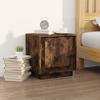 Mini table de nuit Chêne Fumé 44X35X45 cm Bois D'Ingénierie - vente privée 200007763:201336101