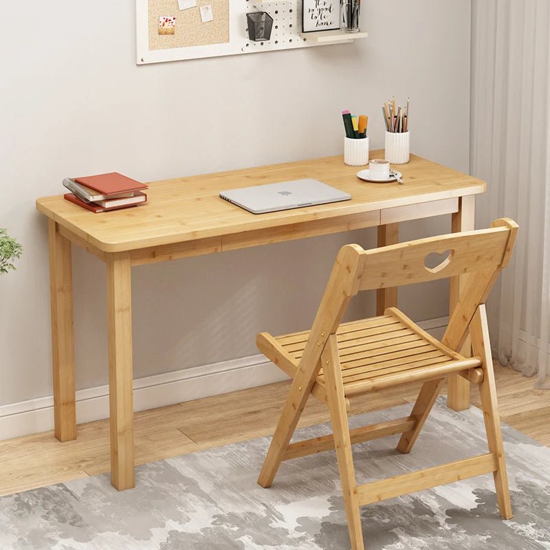 Nordic Scandinavian Style Low Study Table with Storage Drawer, Multi - Function Bamboo Wooden Desk for Dormitory Living Room - vente privée 14:20000019570X40X47 high