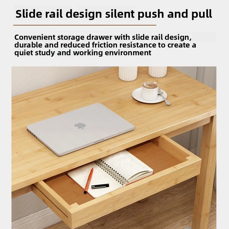 Nordic Scandinavian Style Low Study Table with Storage Drawer, Multi - Function Bamboo Wooden Desk for Dormitory Living Room - vente privée 14:20000019570X40X47 high