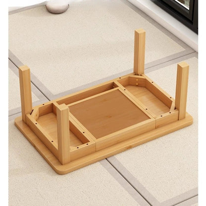 Nordic Scandinavian Style Low Study Table with Storage Drawer, Multi - Function Bamboo Wooden Desk for Dormitory Living Room - vente privée 14:20000019570X40X47 high