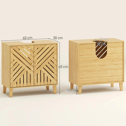 Petit meuble de rangement bas de WC 60X30X60 cm Naturel - vente privée 200007763:201336104
