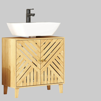 Petit meuble de rangement bas de WC 60X30X60 cm Naturel - vente privée 200007763:201336104