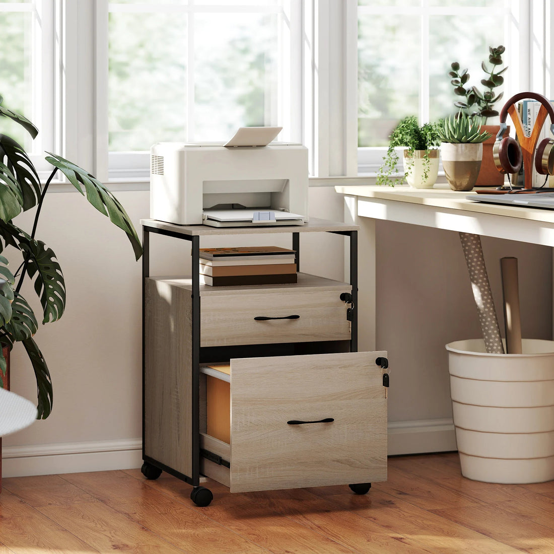 Petit meuble de rangement de bureau 44x40x66,5 cm - vente privée 14:193;200007763:201336104