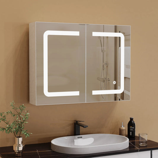 Petit meuble salle de bain mural à led - vente privée 14:29Double Door;200007763:201336101
