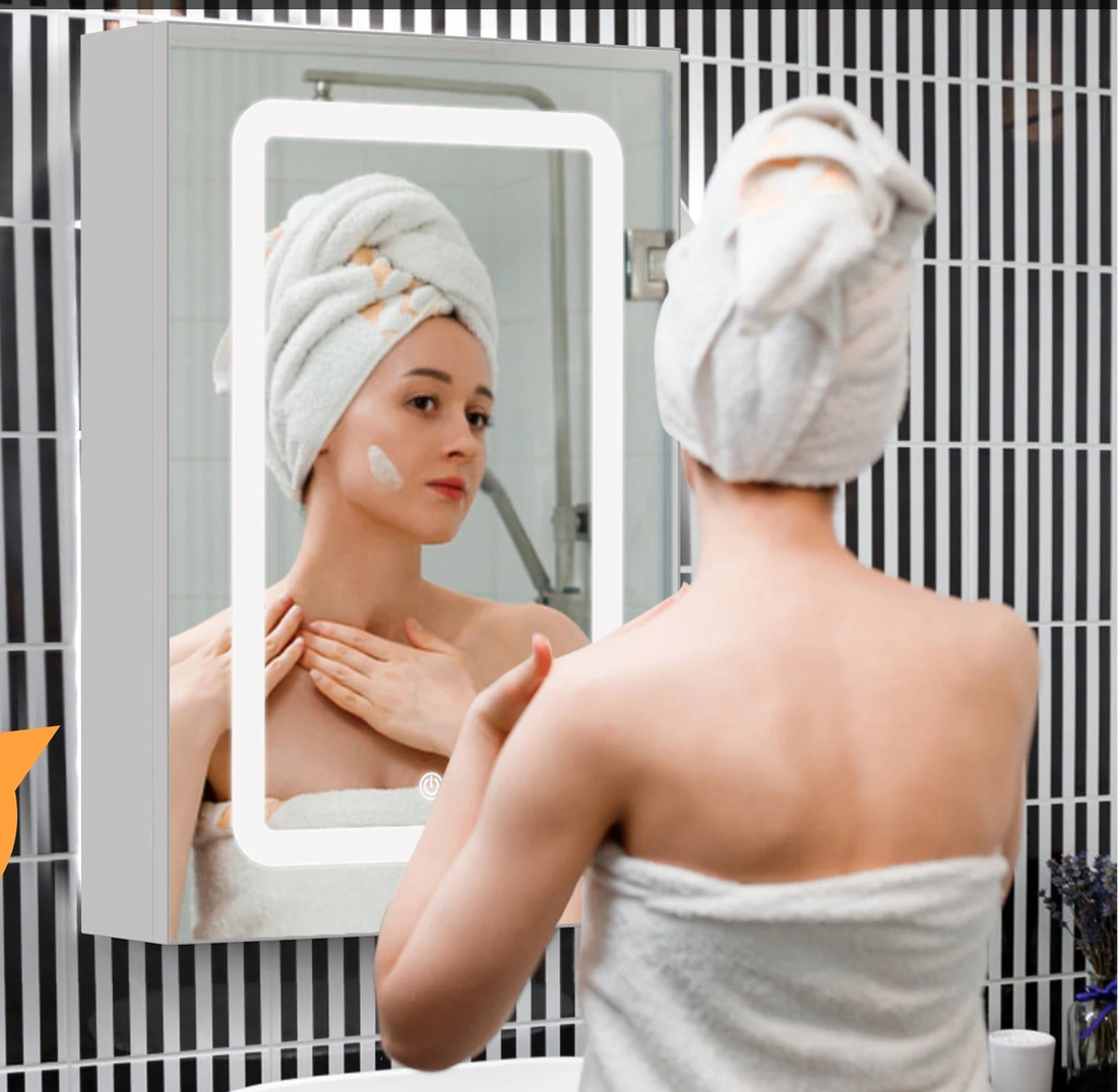 Petit meuble salle de bain mural à led - vente privée 14:29Double Door;200007763:201336101