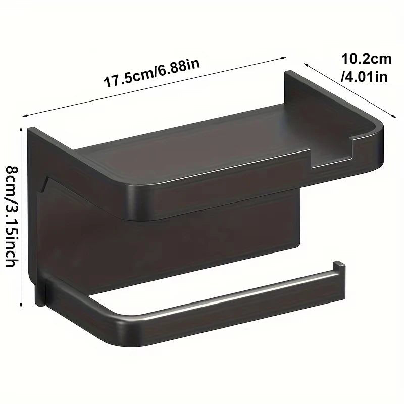 Petit Meuble WC Mural de type porte papier toilette - vente privée 14:193black