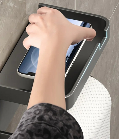 Petit Meuble WC Mural de type porte papier toilette - vente privée 14:193black