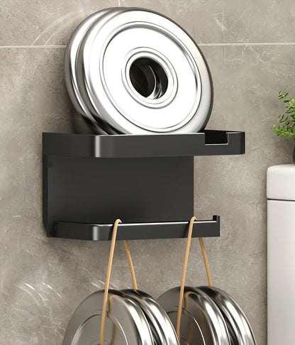 Petit Meuble WC Mural de type porte papier toilette - vente privée 14:193black