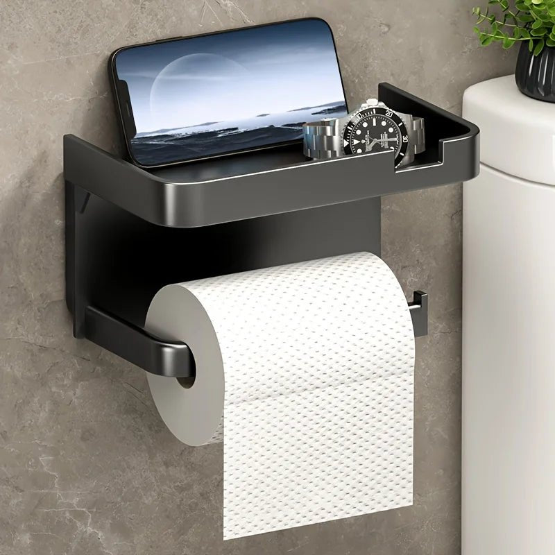 Petit Meuble WC Mural de type porte papier toilette - vente privée 14:193black